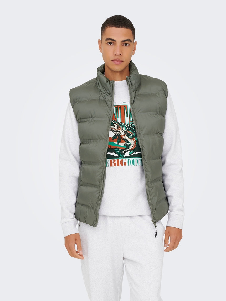 Gilet Only&Sons Green